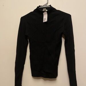 Black Mock Neck Shirt